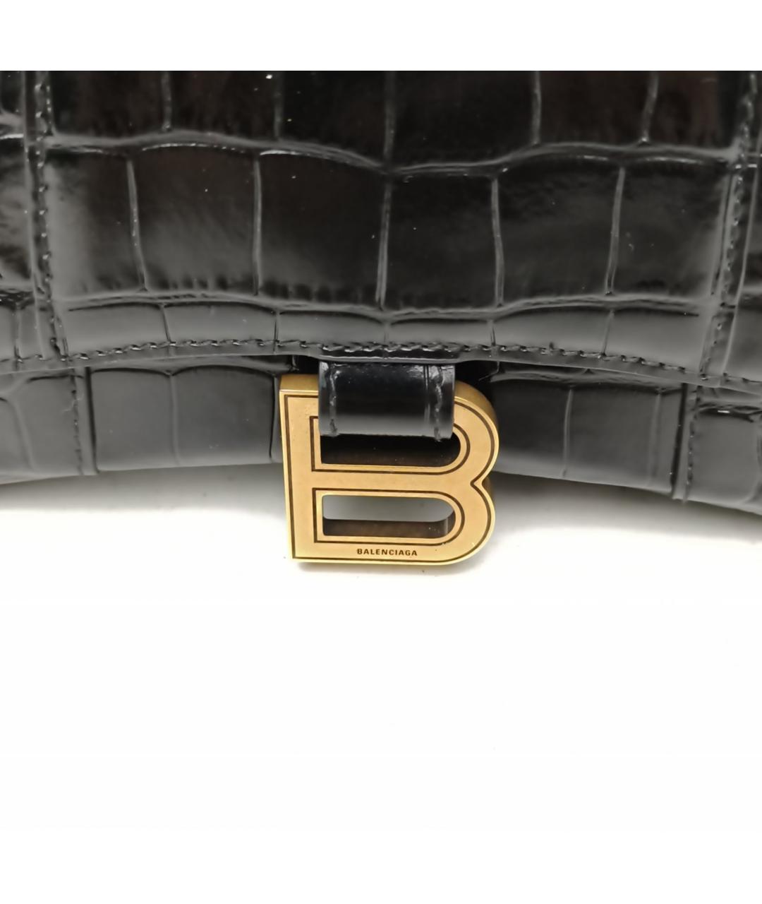 BALENCIAGA Черная кожаная сумка через плечо, фото 8