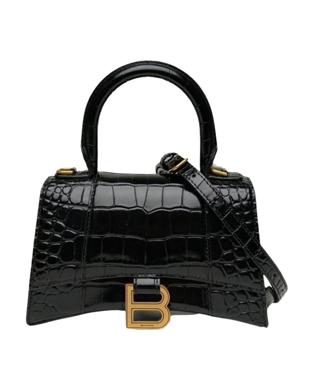 BALENCIAGA Черная кожаная сумка через плечо, фото 1