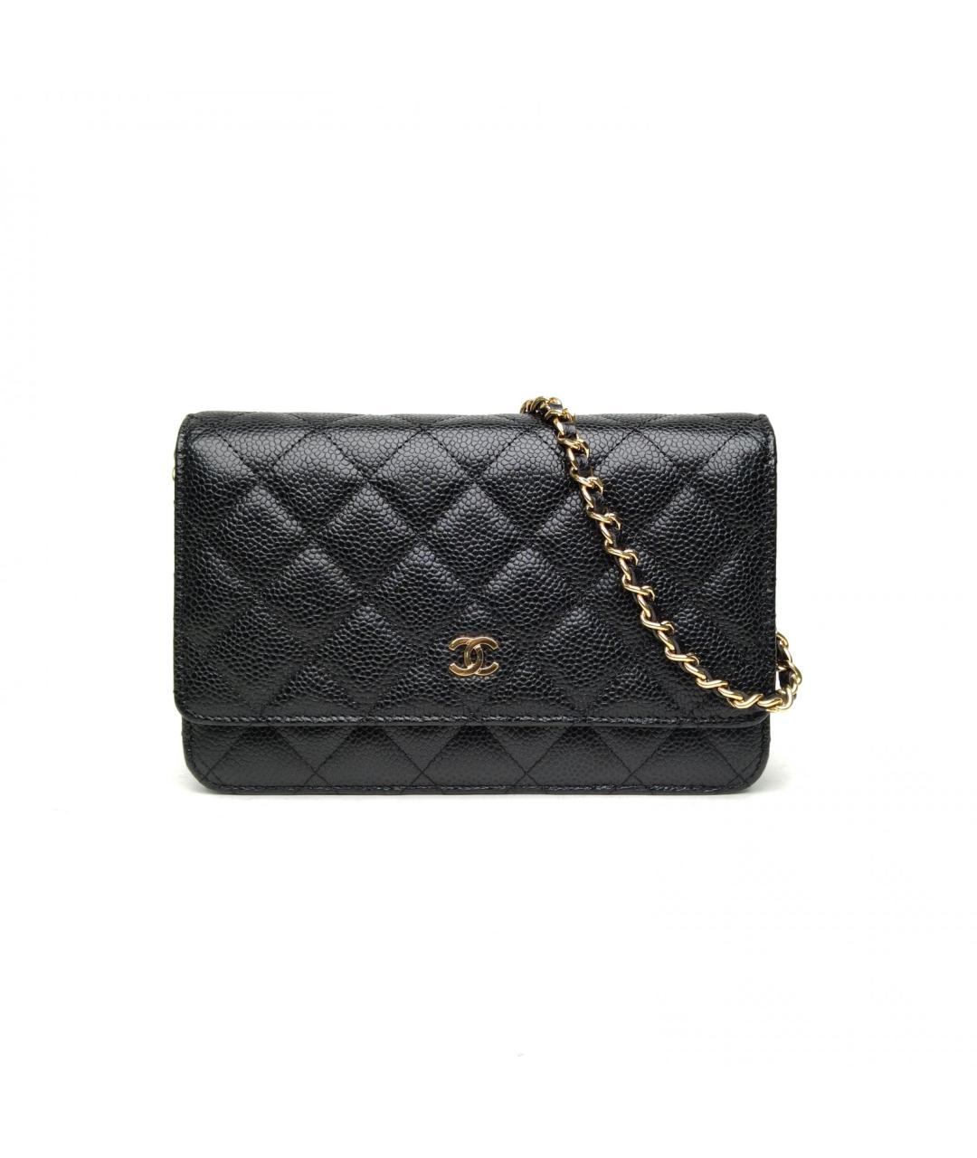 CHANEL Черная кожаная сумка через плечо, фото 2