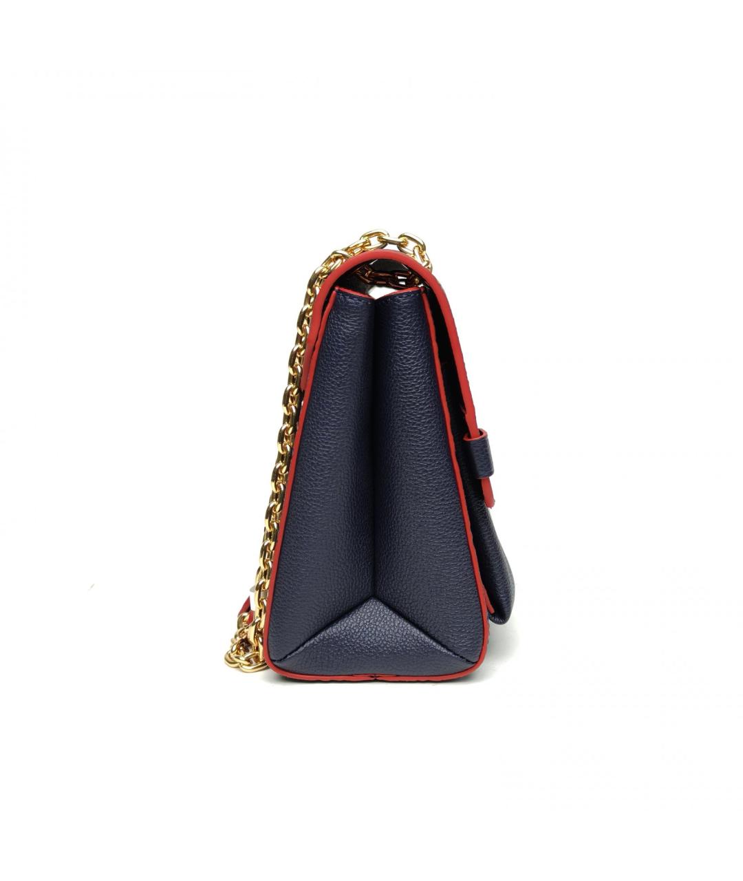 LOUIS VUITTON Темно-синяя кожаная сумка через плечо, фото 5