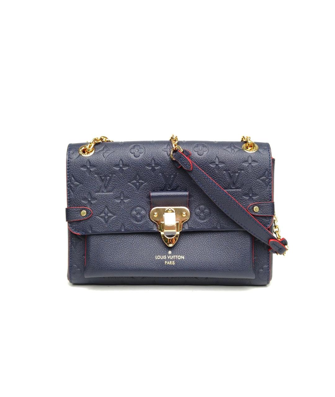 LOUIS VUITTON Темно-синяя кожаная сумка через плечо, фото 2