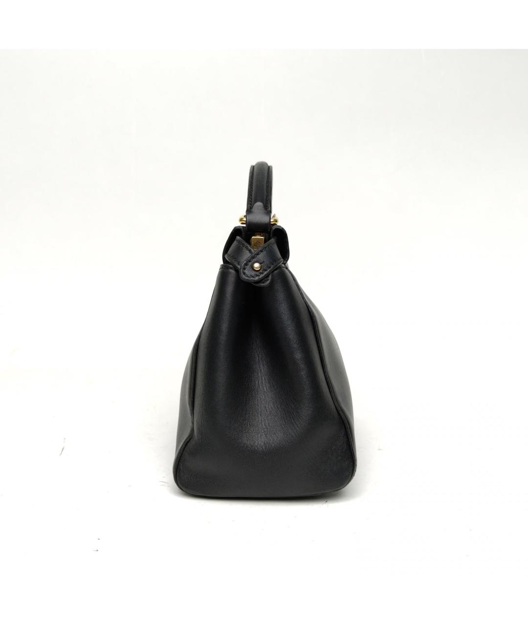 FENDI Черная кожаная сумка через плечо, фото 5