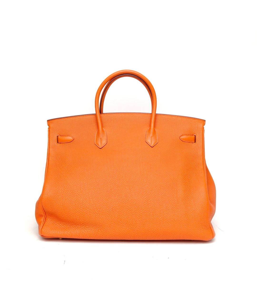 HERMES Оранжевая сумка с короткими ручками, фото 4