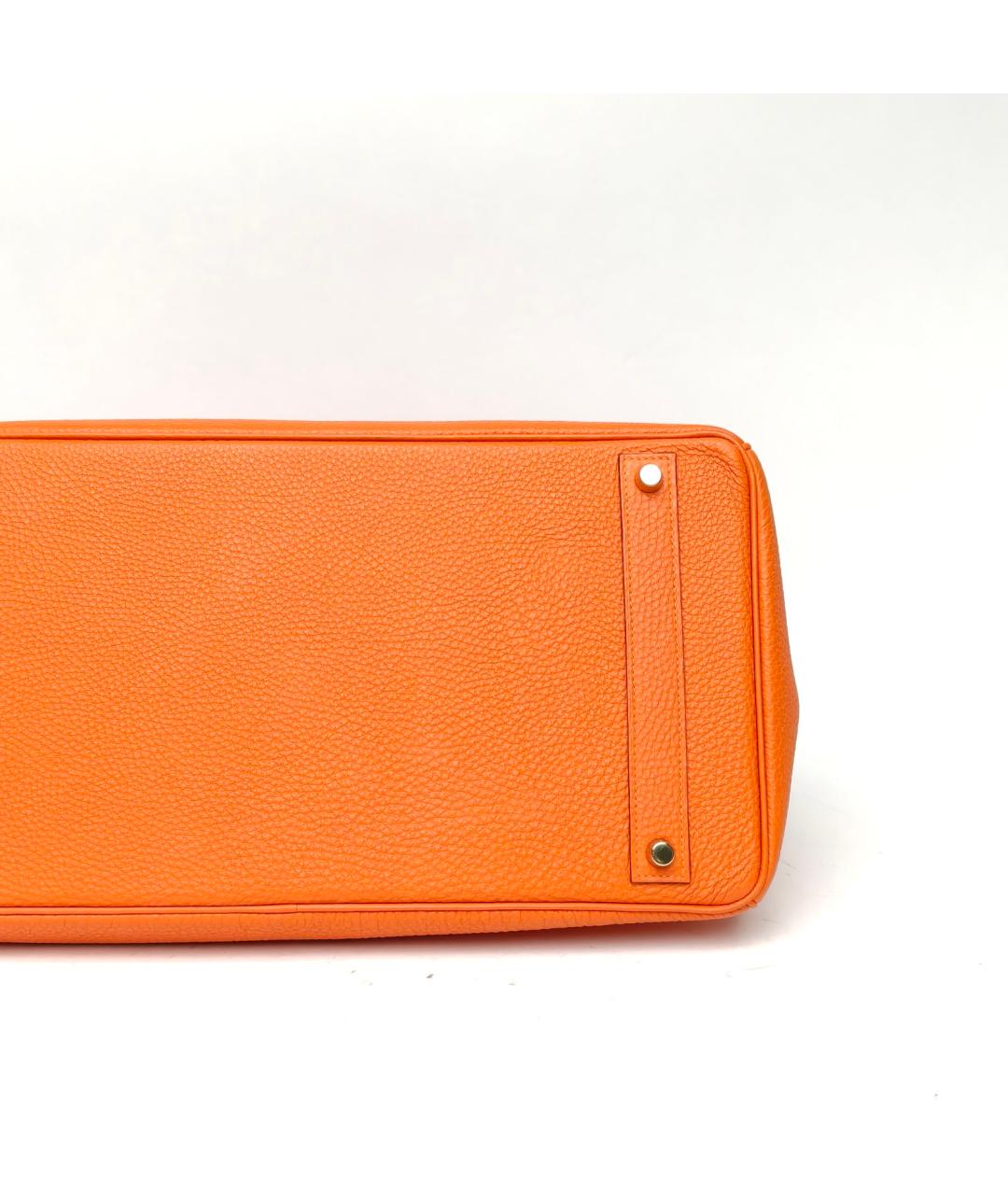 HERMES Оранжевая сумка с короткими ручками, фото 6