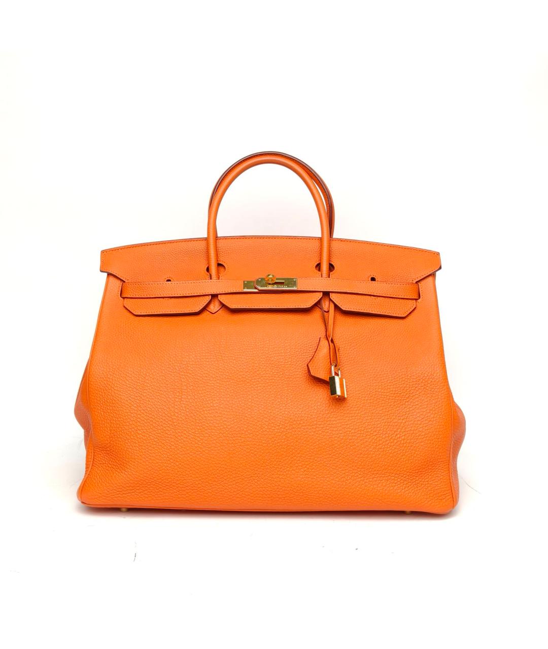 HERMES Оранжевая сумка с короткими ручками, фото 2