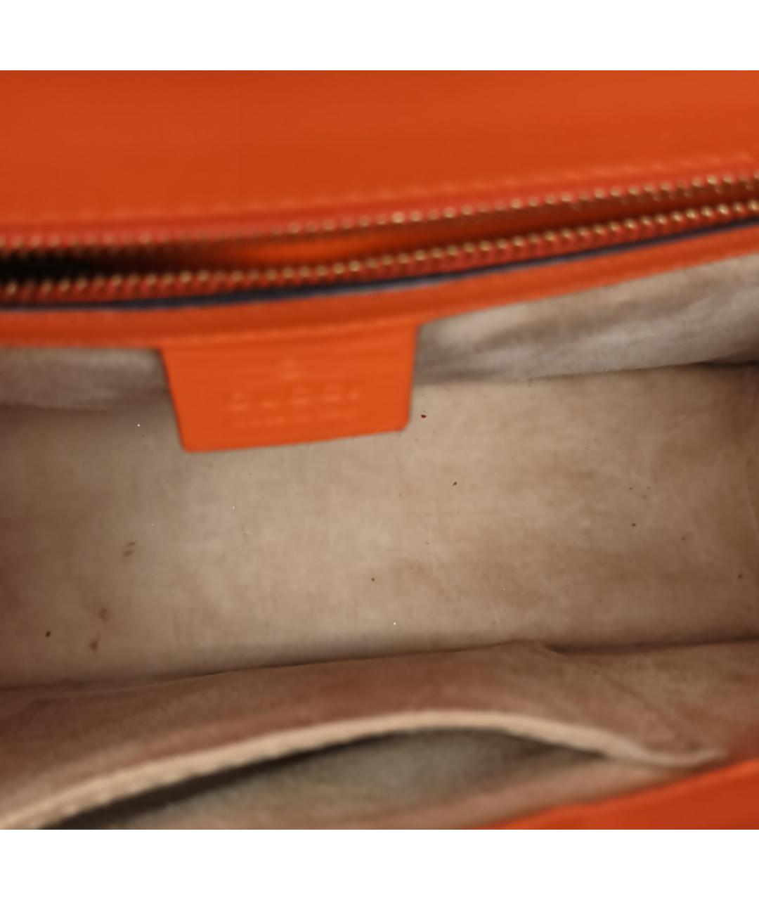 GUCCI Оранжевая кожаная сумка через плечо, фото 7