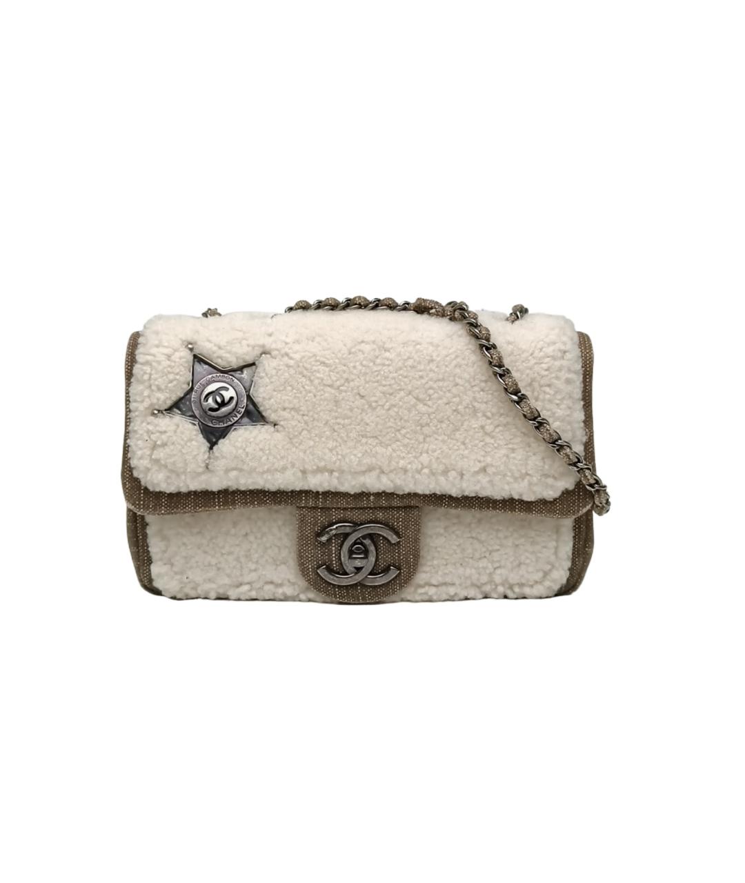 CHANEL Бежевая сумка через плечо, фото 9