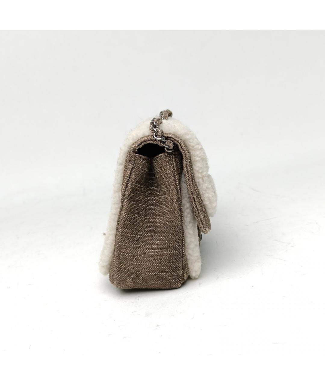 CHANEL Бежевая сумка через плечо, фото 5