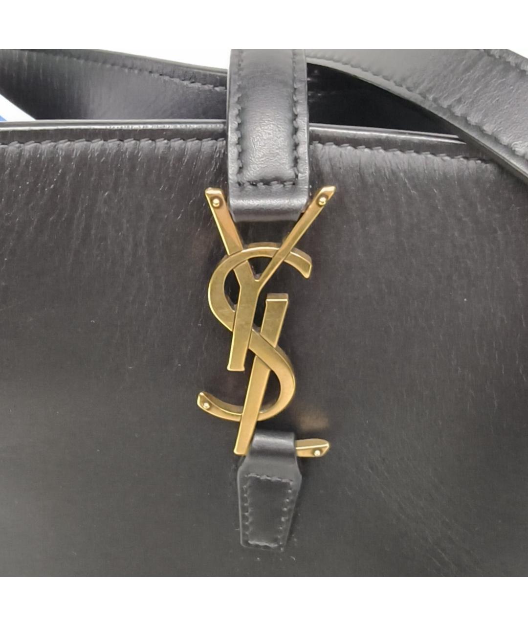 SAINT LAURENT Черная кожаная сумка через плечо, фото 5