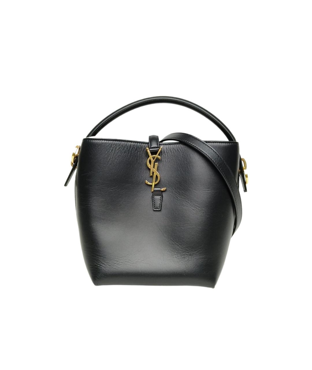 SAINT LAURENT Черная кожаная сумка через плечо, фото 10