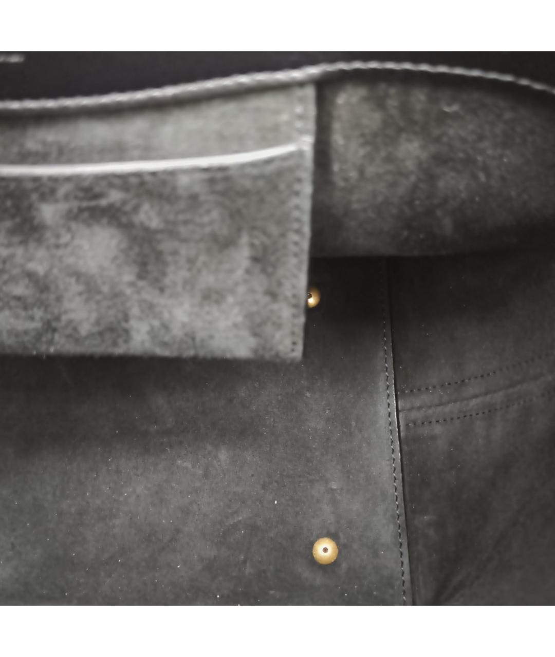 SAINT LAURENT Черная кожаная сумка через плечо, фото 6