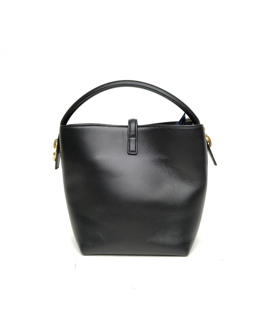 SAINT LAURENT Черная кожаная сумка через плечо, фото 2