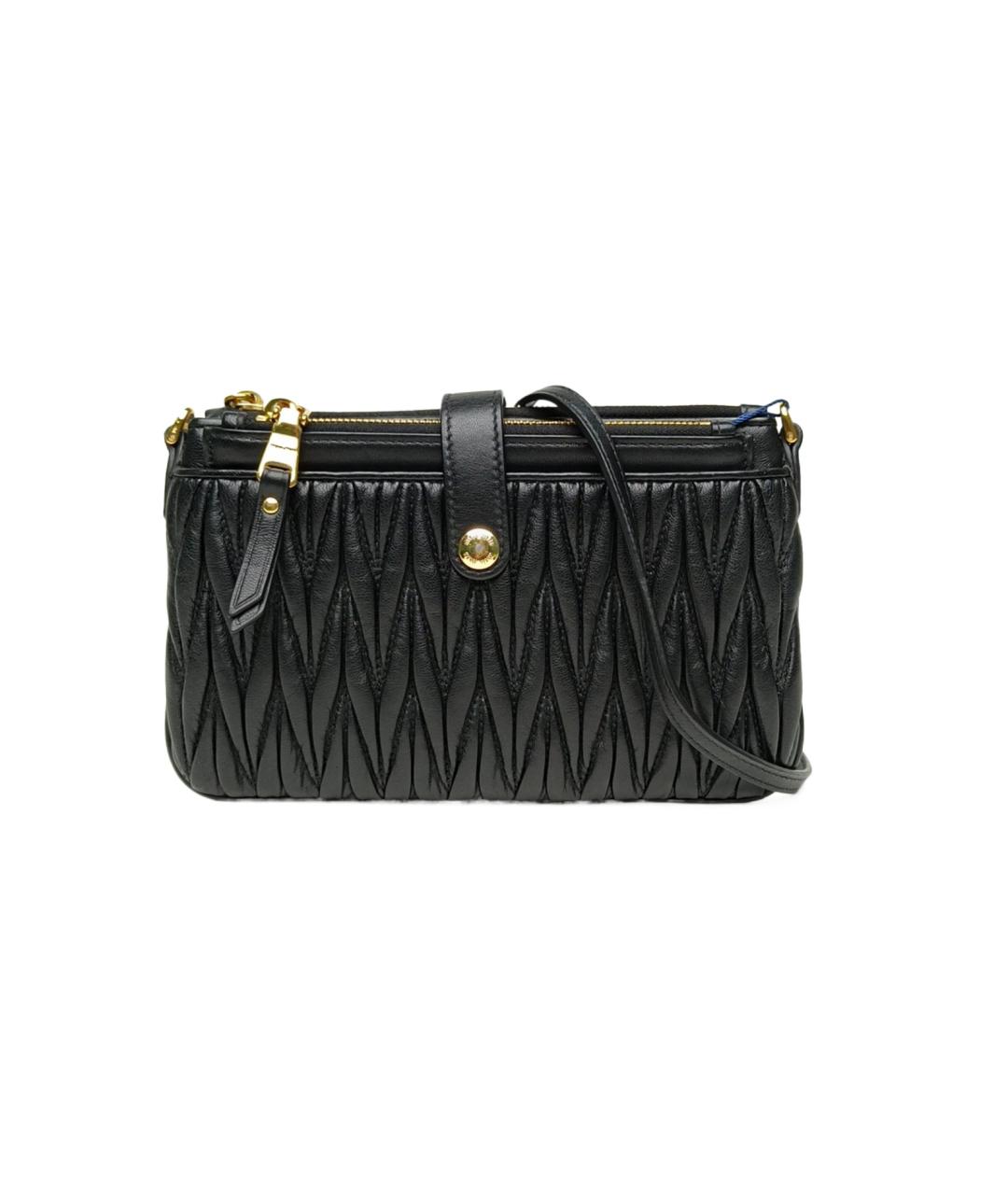 MIU MIU Черная кожаная сумка через плечо, фото 9