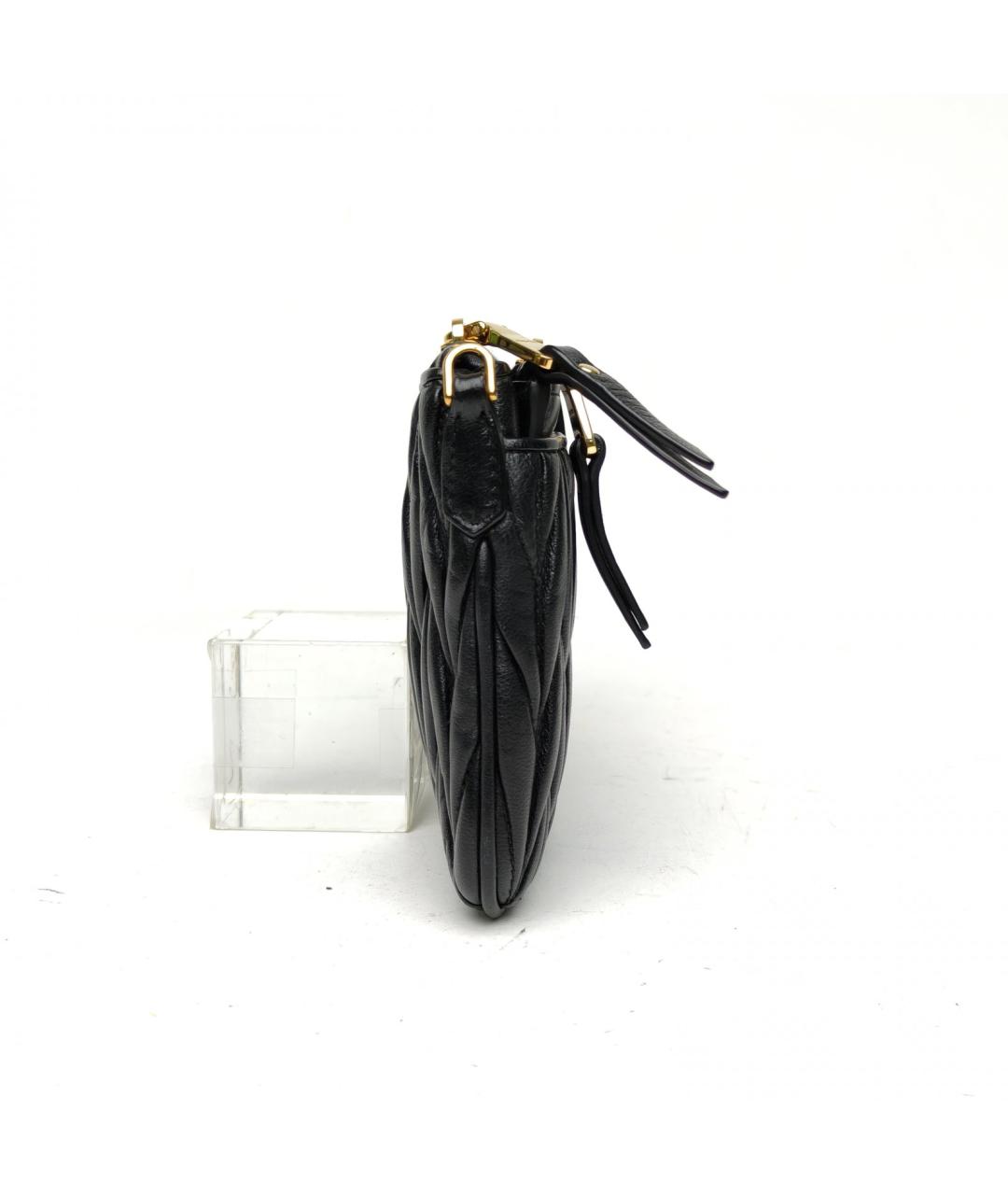 MIU MIU Черная кожаная сумка через плечо, фото 5