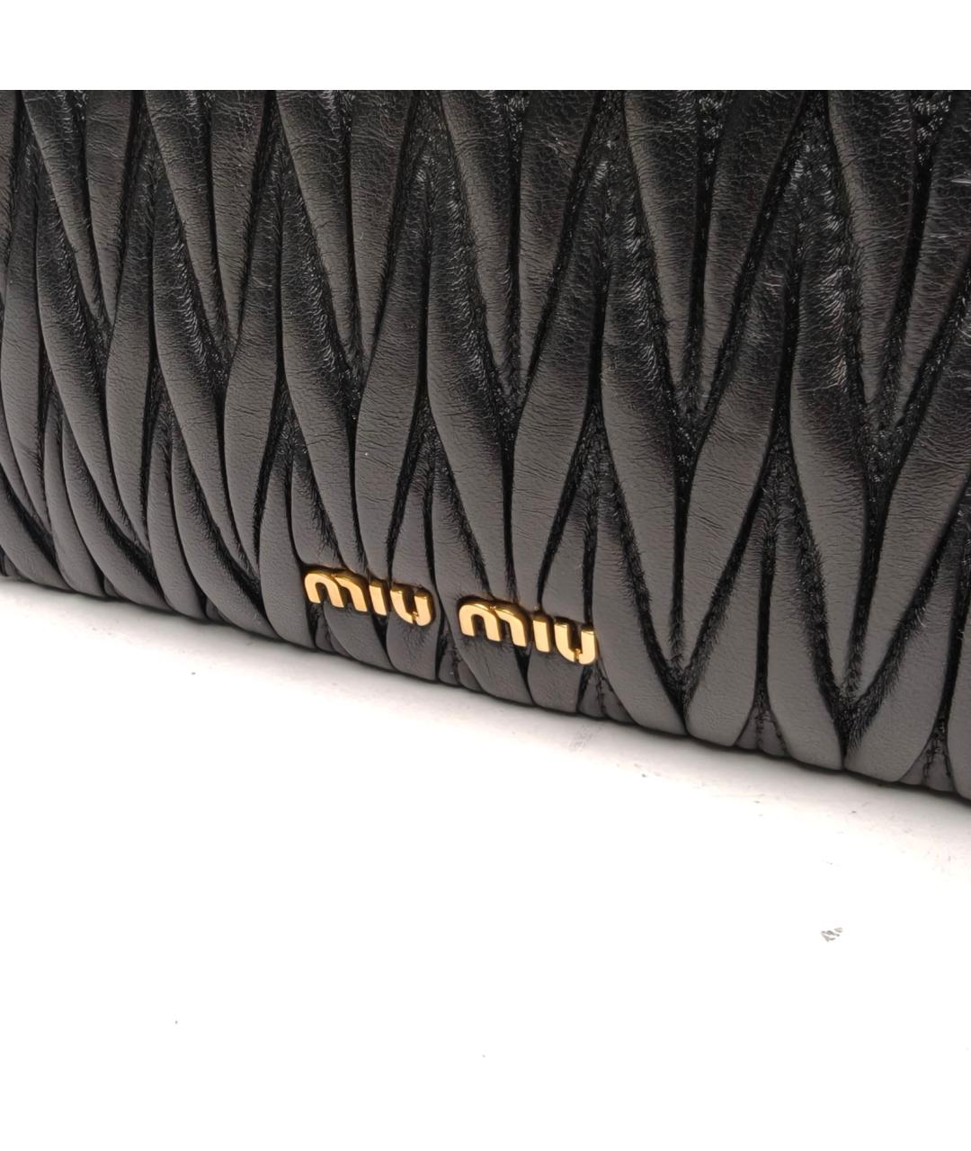 MIU MIU Черная кожаная сумка через плечо, фото 6