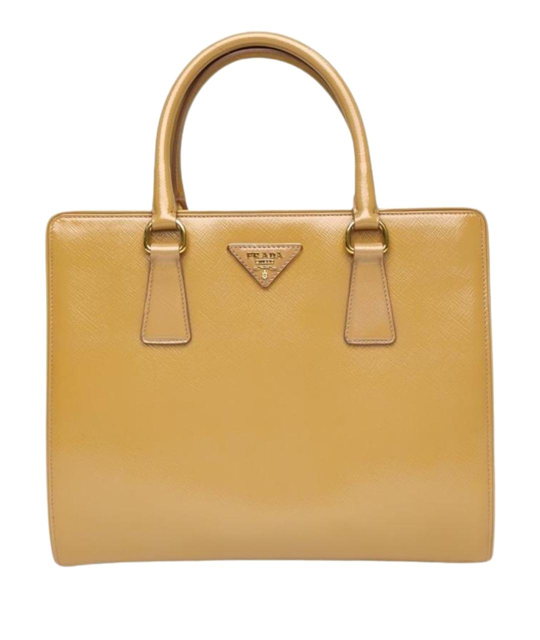 PRADA Бежевая кожаная сумка через плечо, фото 1