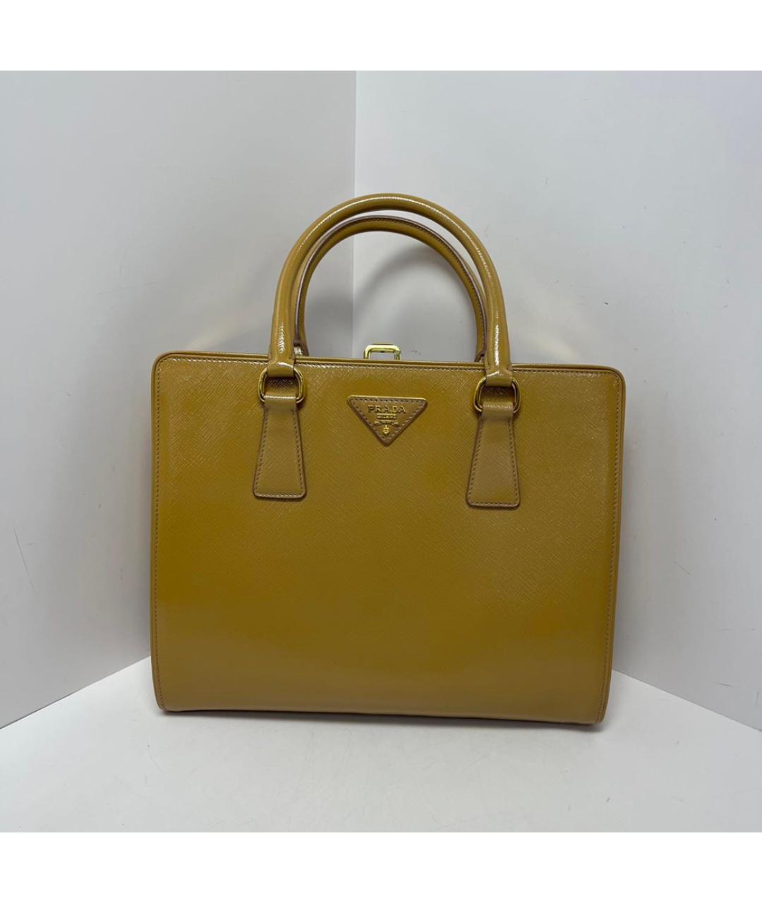 PRADA Бежевая кожаная сумка через плечо, фото 9