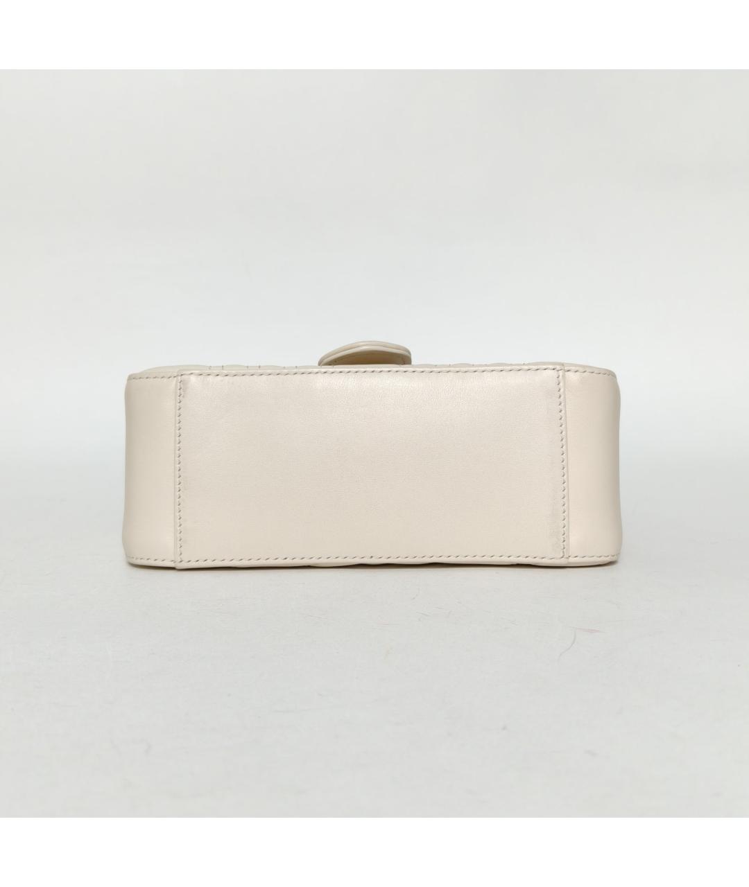 GUCCI Белая кожаная сумка через плечо, фото 5