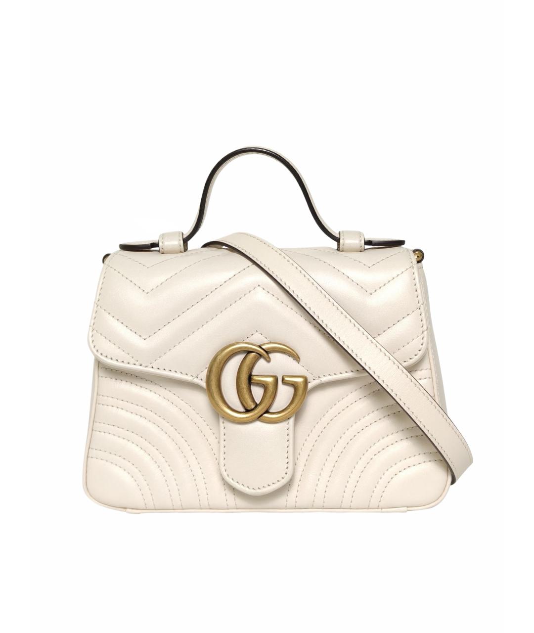 GUCCI Белая кожаная сумка через плечо, фото 1