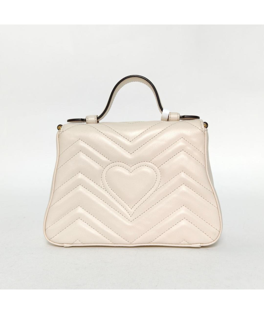 GUCCI Белая кожаная сумка через плечо, фото 3