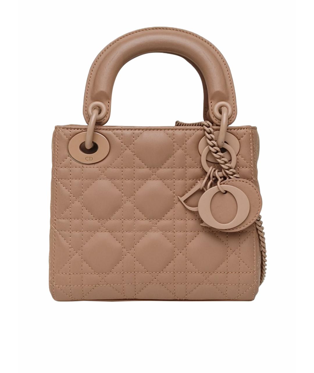 CHRISTIAN DIOR Коричневая кожаная сумка через плечо, фото 1