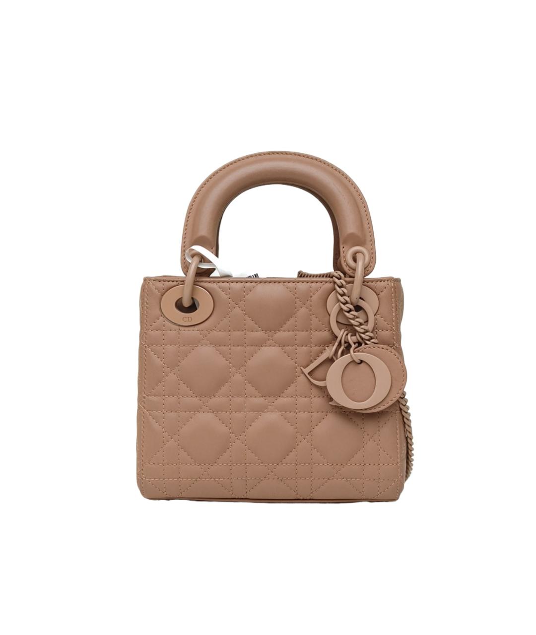 CHRISTIAN DIOR Коричневая кожаная сумка через плечо, фото 8