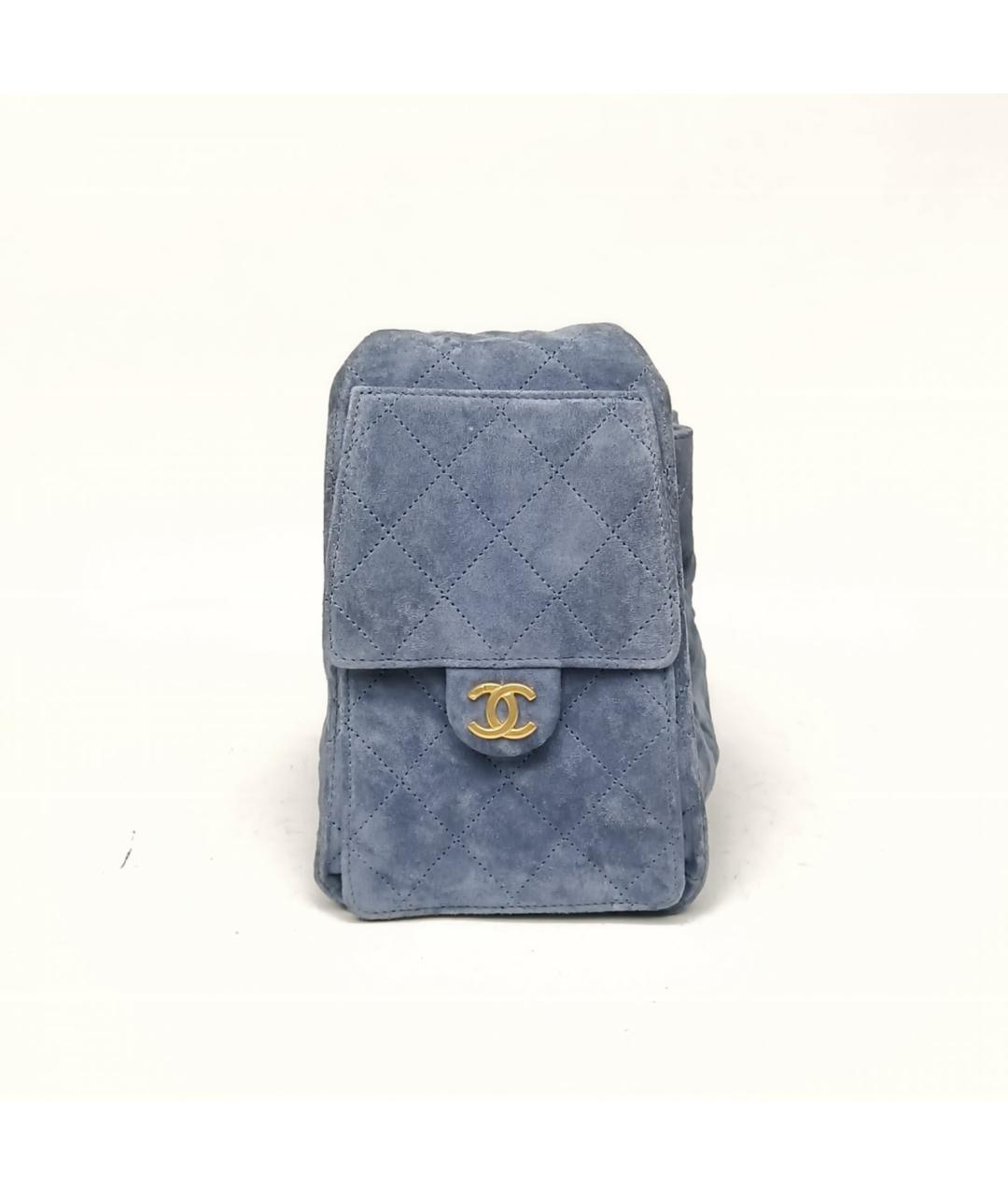 CHANEL Синяя деним сумка через плечо, фото 3