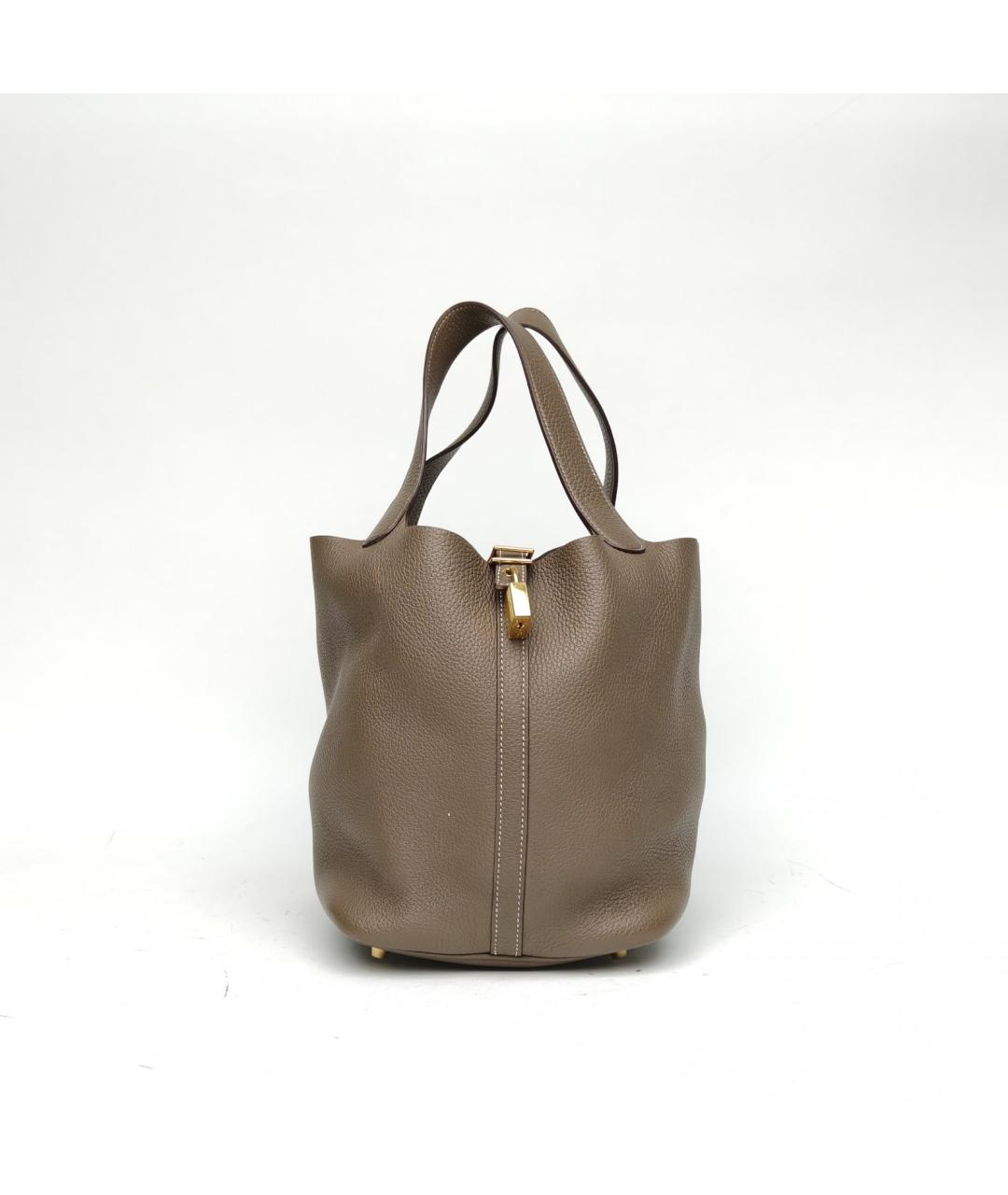 HERMES Коричневая сумка с короткими ручками, фото 2