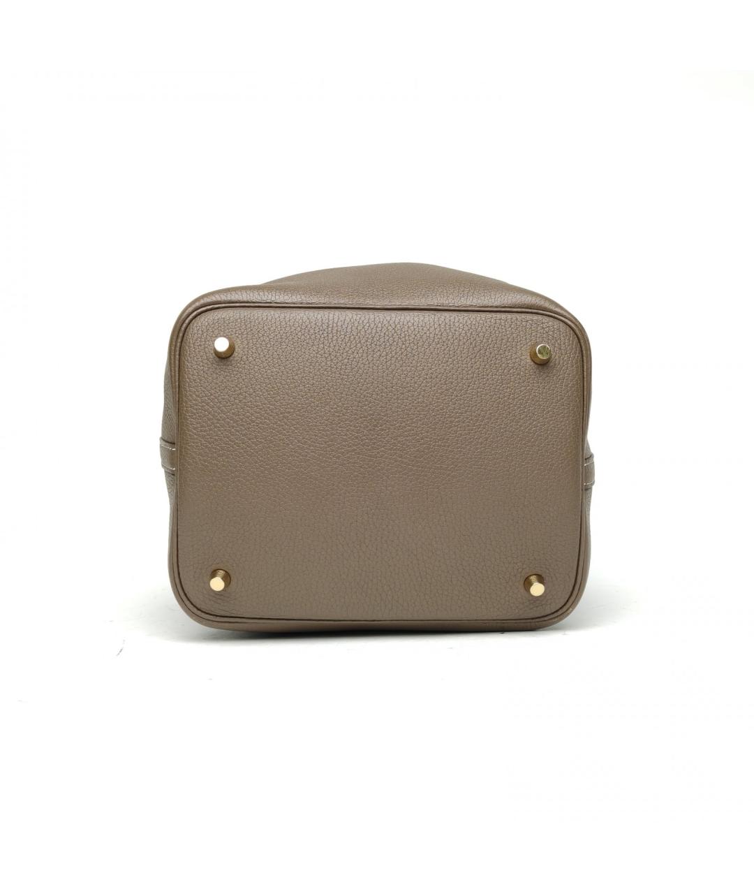 HERMES Коричневая сумка с короткими ручками, фото 6