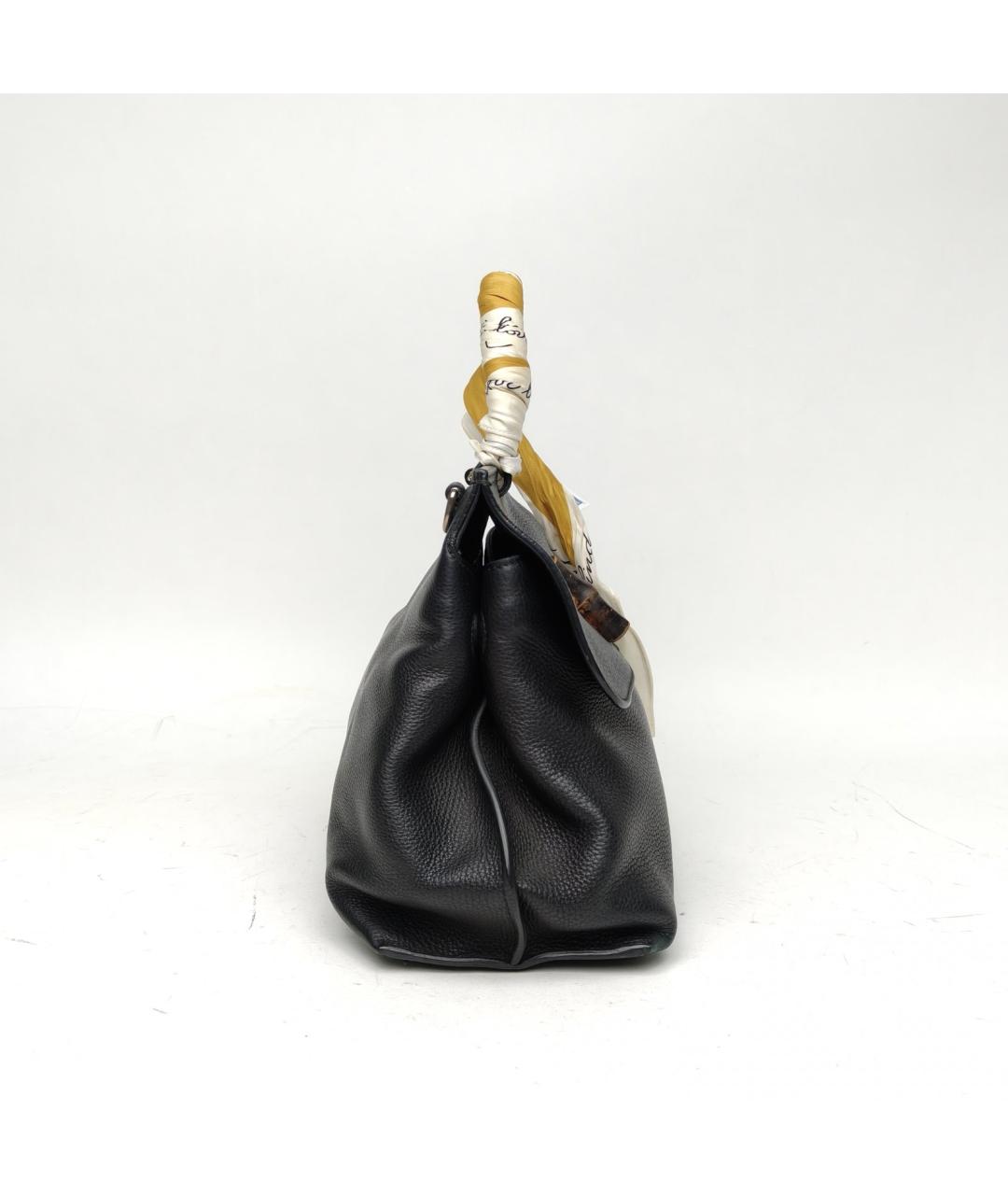 GUCCI Черная кожаная сумка через плечо, фото 6