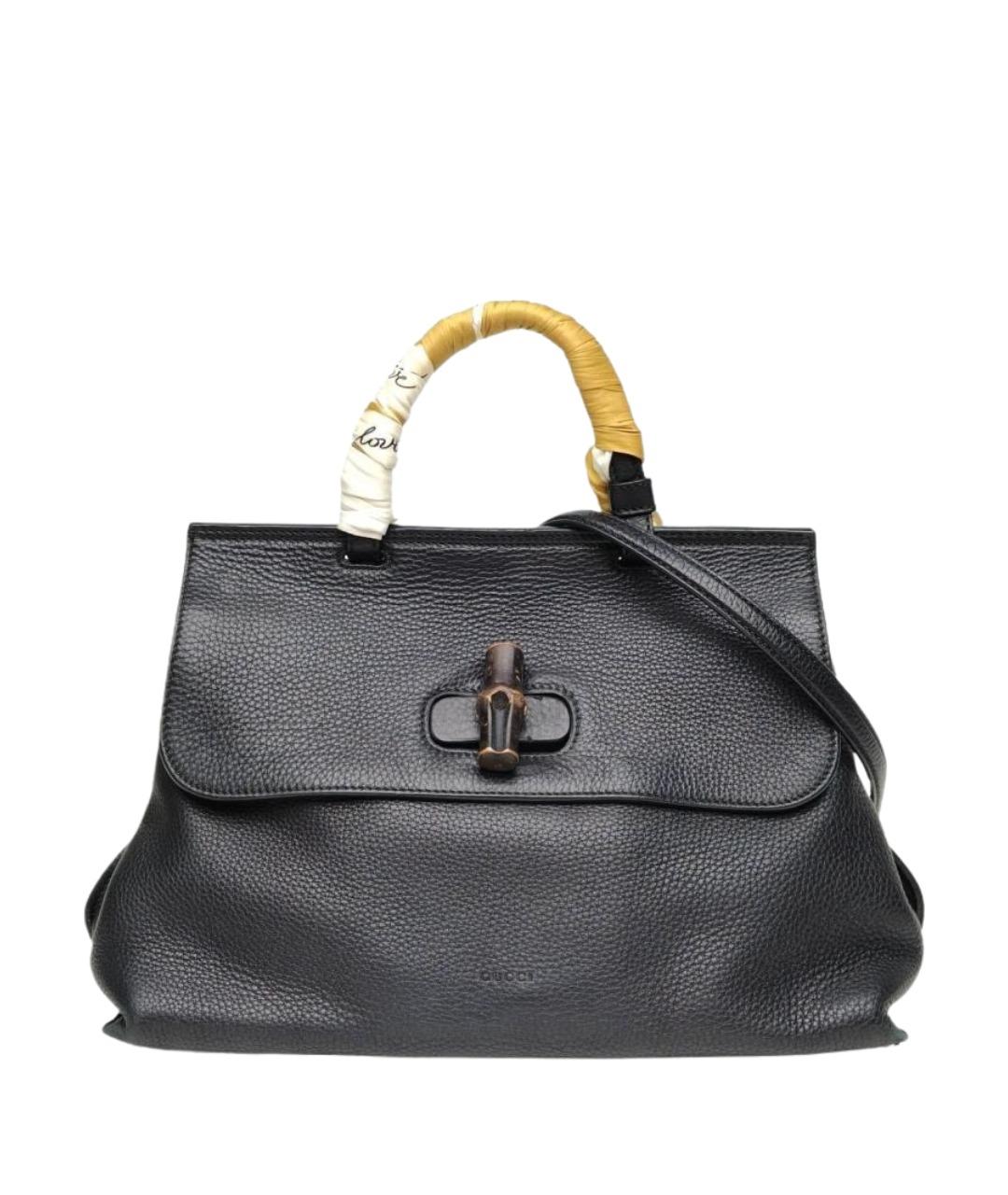 GUCCI Черная кожаная сумка через плечо, фото 2