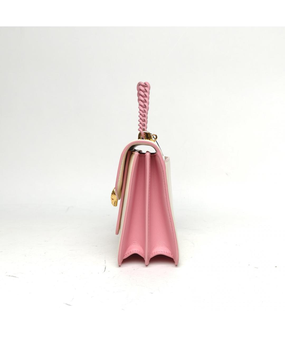 BVLGARI Бежевая кожаная сумка через плечо, фото 3