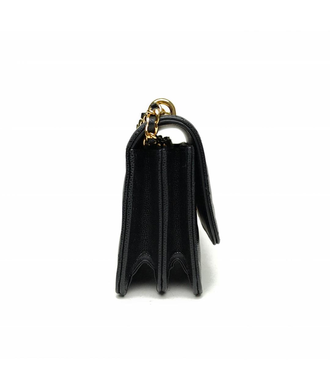 CHANEL Черная кожаная сумка через плечо, фото 3