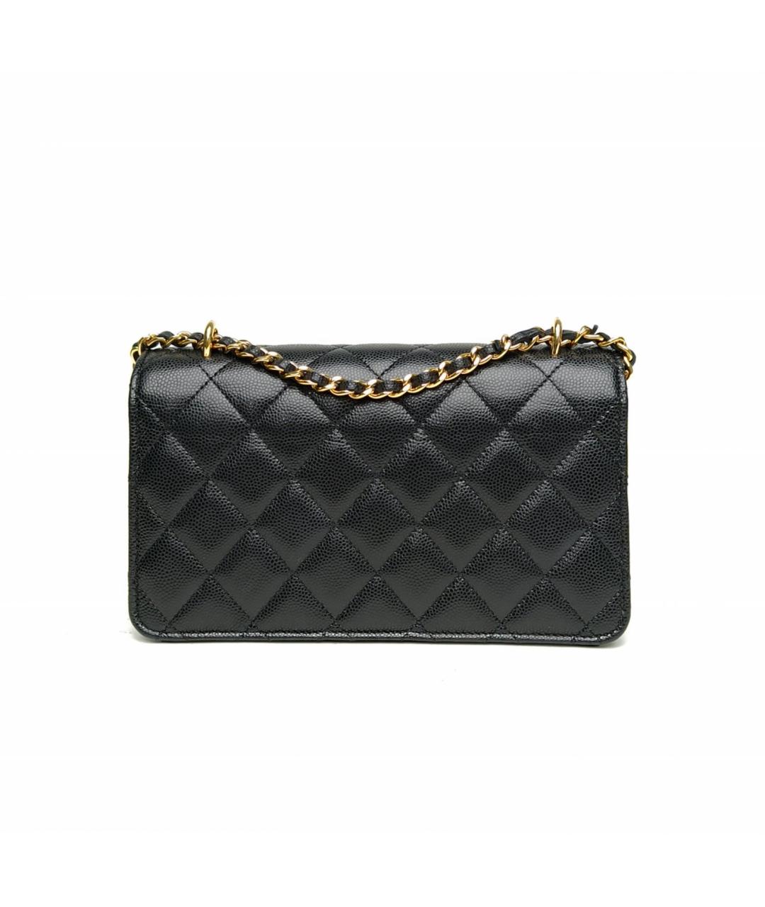 CHANEL Черная кожаная сумка через плечо, фото 4