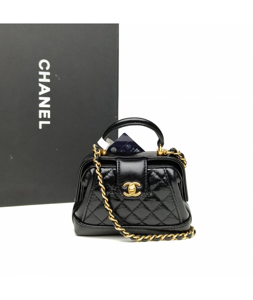 CHANEL Черная сумка через плечо, фото 9