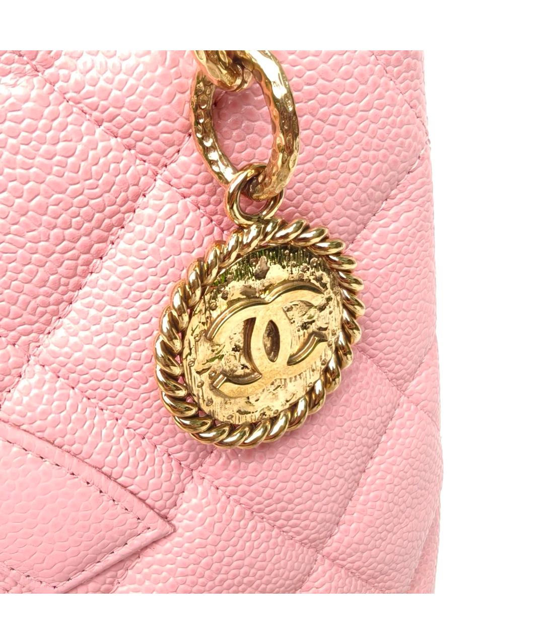 CHANEL Розовая кожаная сумка через плечо, фото 6