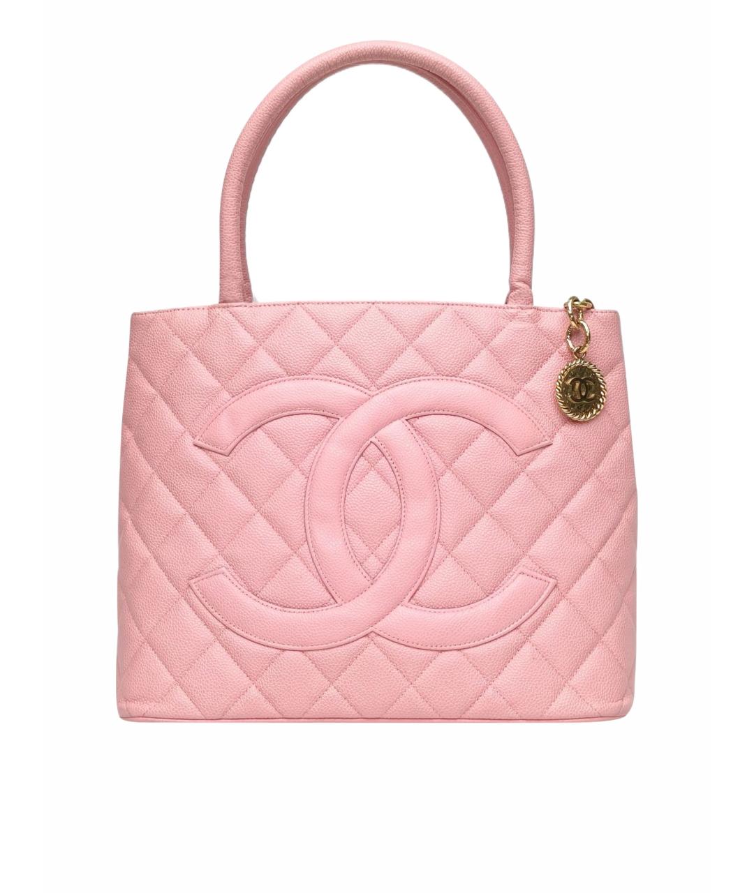 CHANEL Розовая кожаная сумка через плечо, фото 8