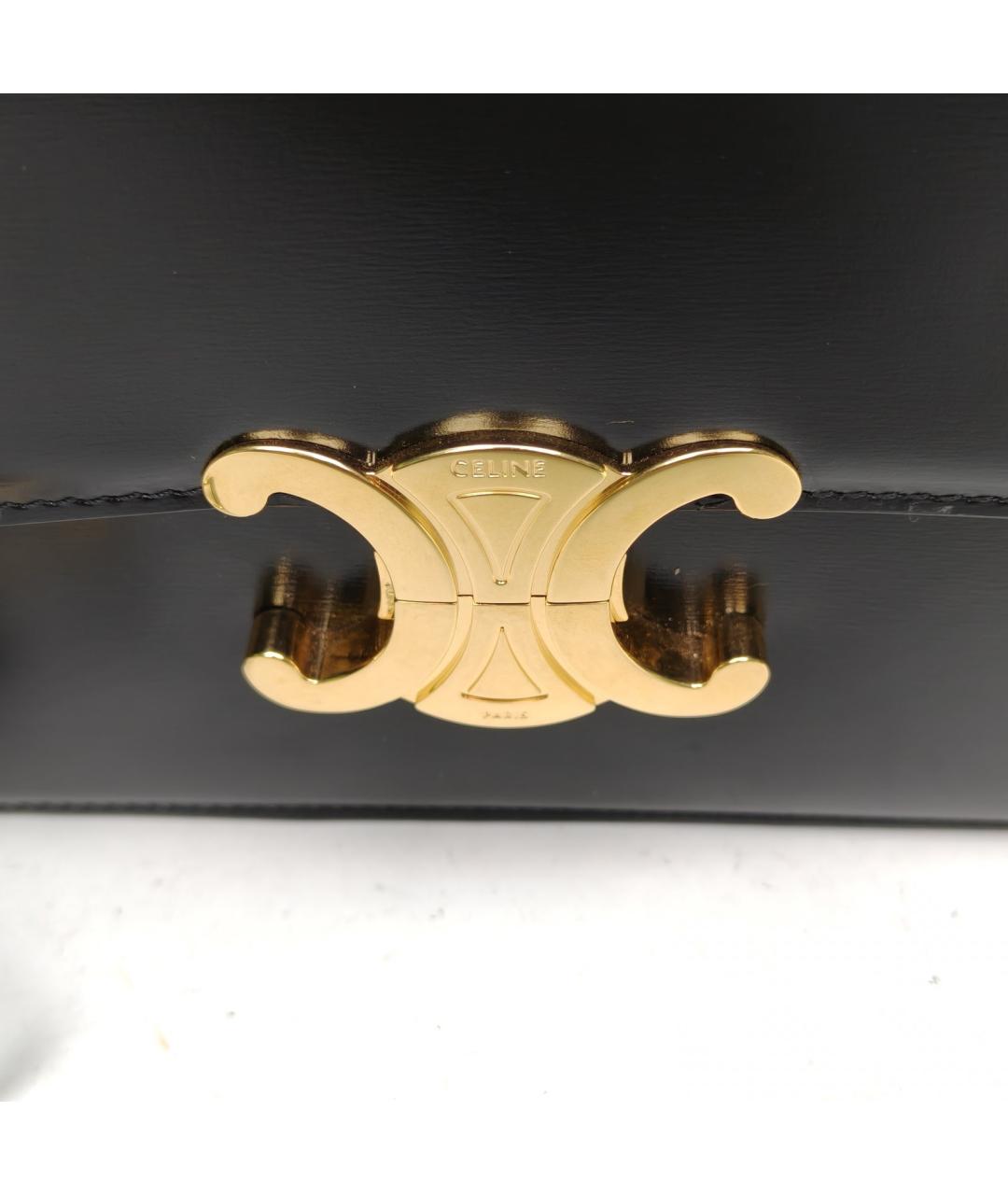 CELINE Черная кожаная сумка через плечо, фото 8