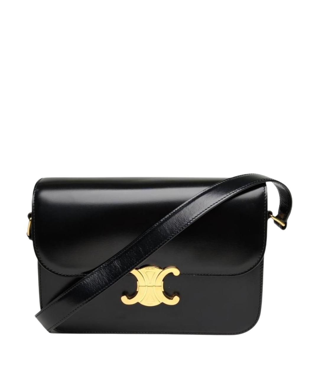 CELINE Черная кожаная сумка через плечо, фото 1