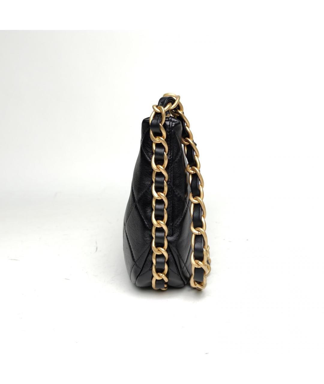 CHANEL Черная кожаная сумка через плечо, фото 3