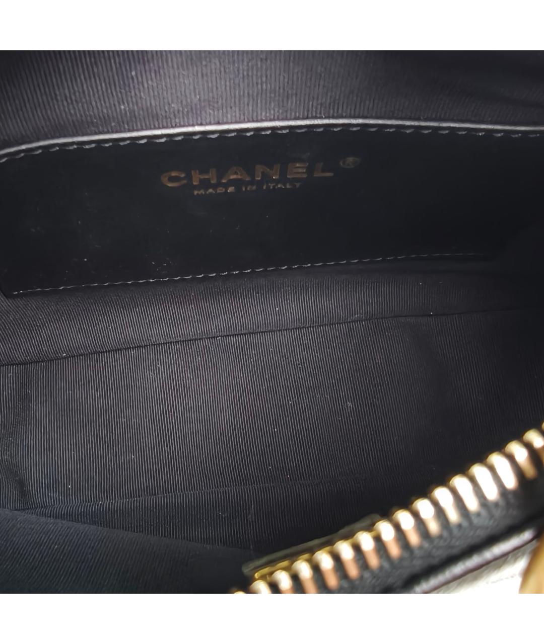 CHANEL Черная кожаная сумка через плечо, фото 8