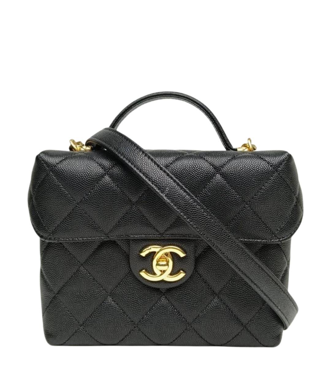 CHANEL Черная кожаная сумка через плечо, фото 1
