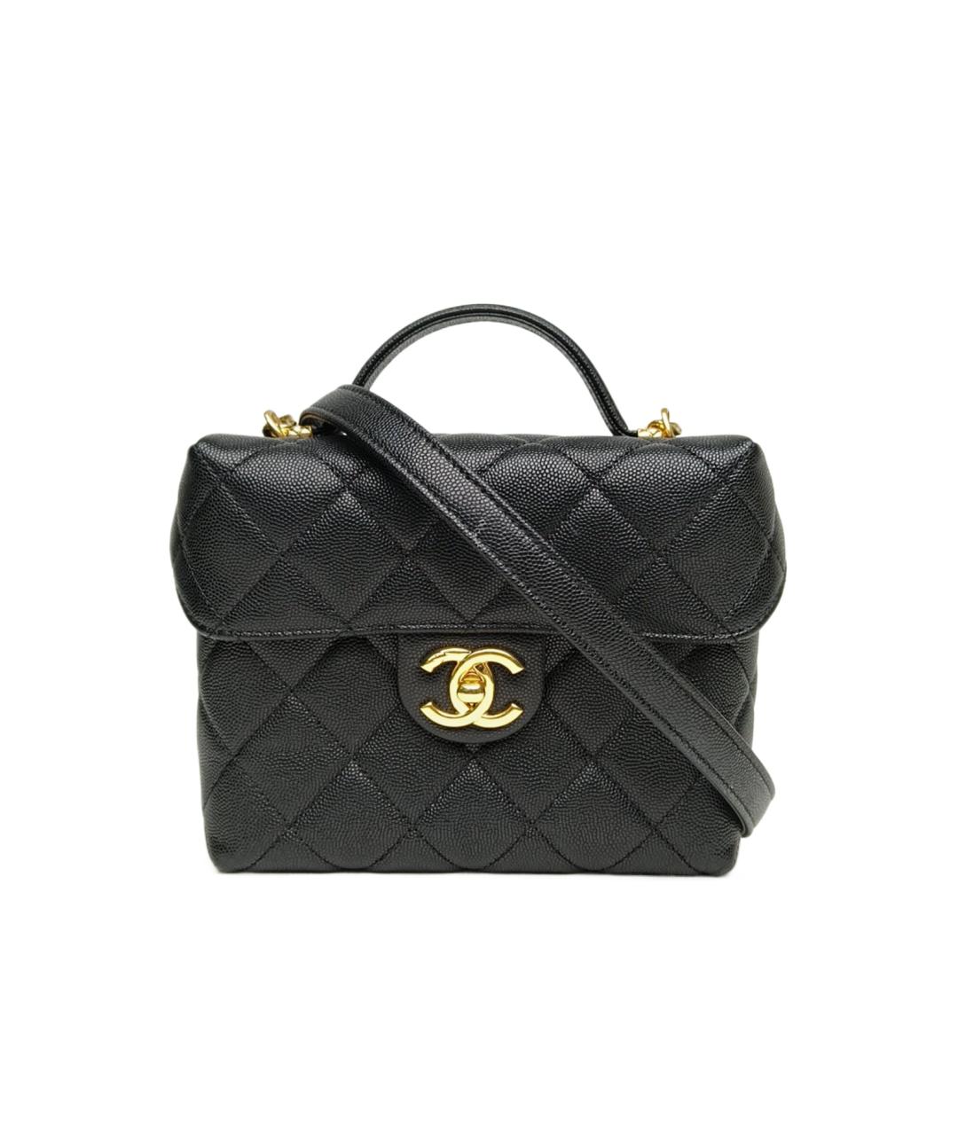 CHANEL Черная кожаная сумка через плечо, фото 9