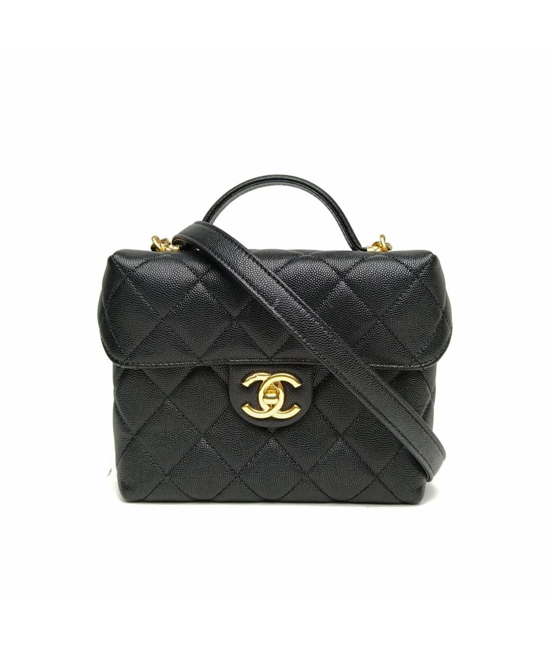CHANEL Черная кожаная сумка через плечо, фото 2
