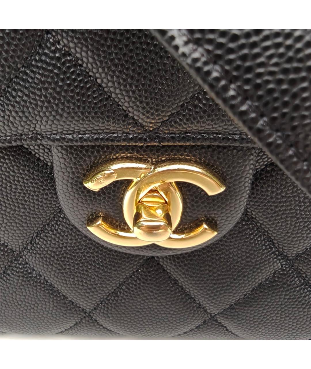 CHANEL Черная кожаная сумка через плечо, фото 7