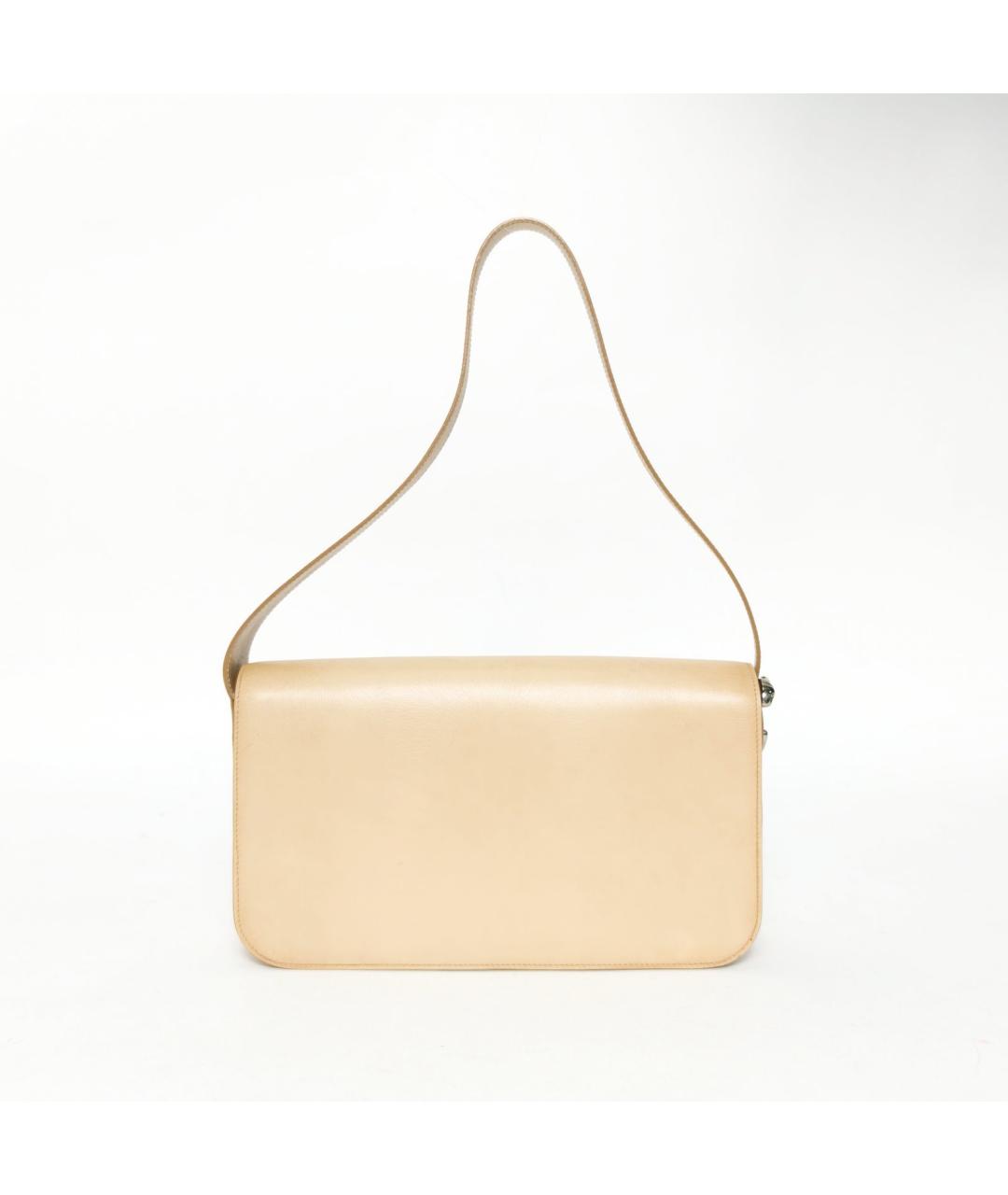 CARTIER Бежевая кожаная сумка через плечо, фото 4