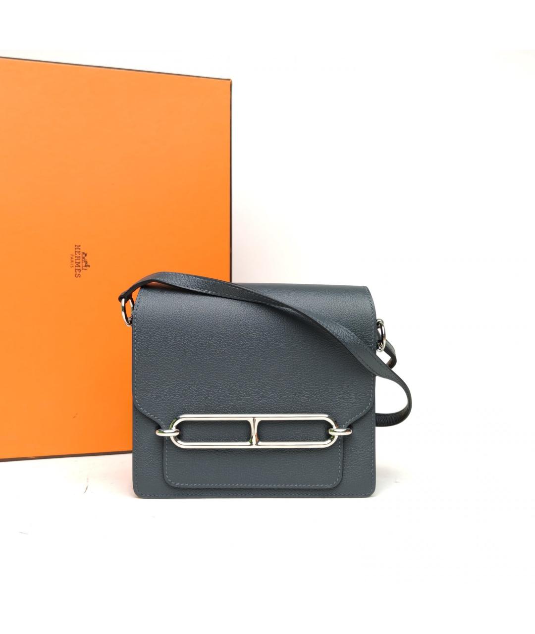 HERMES Серая сумка через плечо, фото 9
