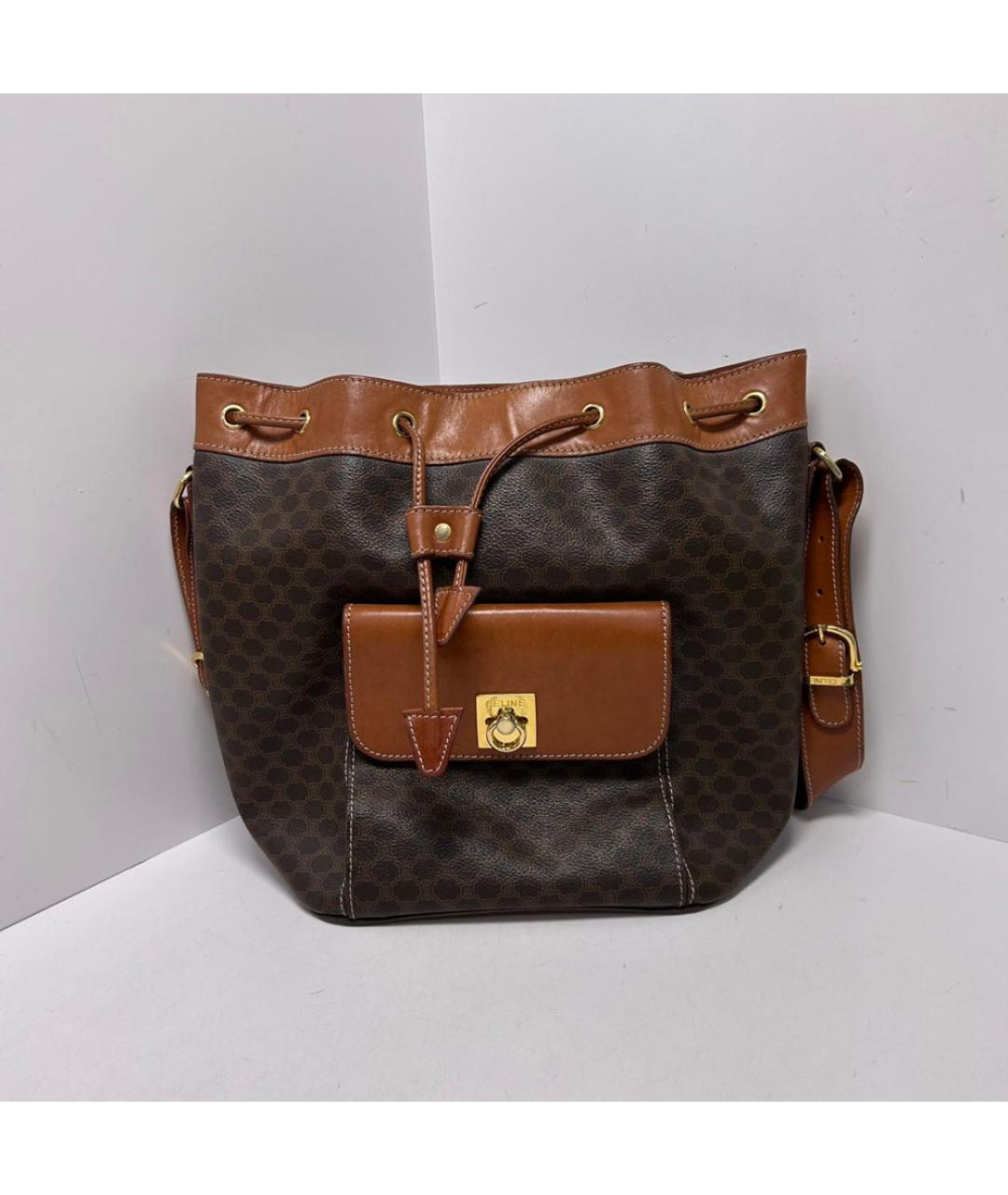 CELINE Коричневая сумка через плечо, фото 9