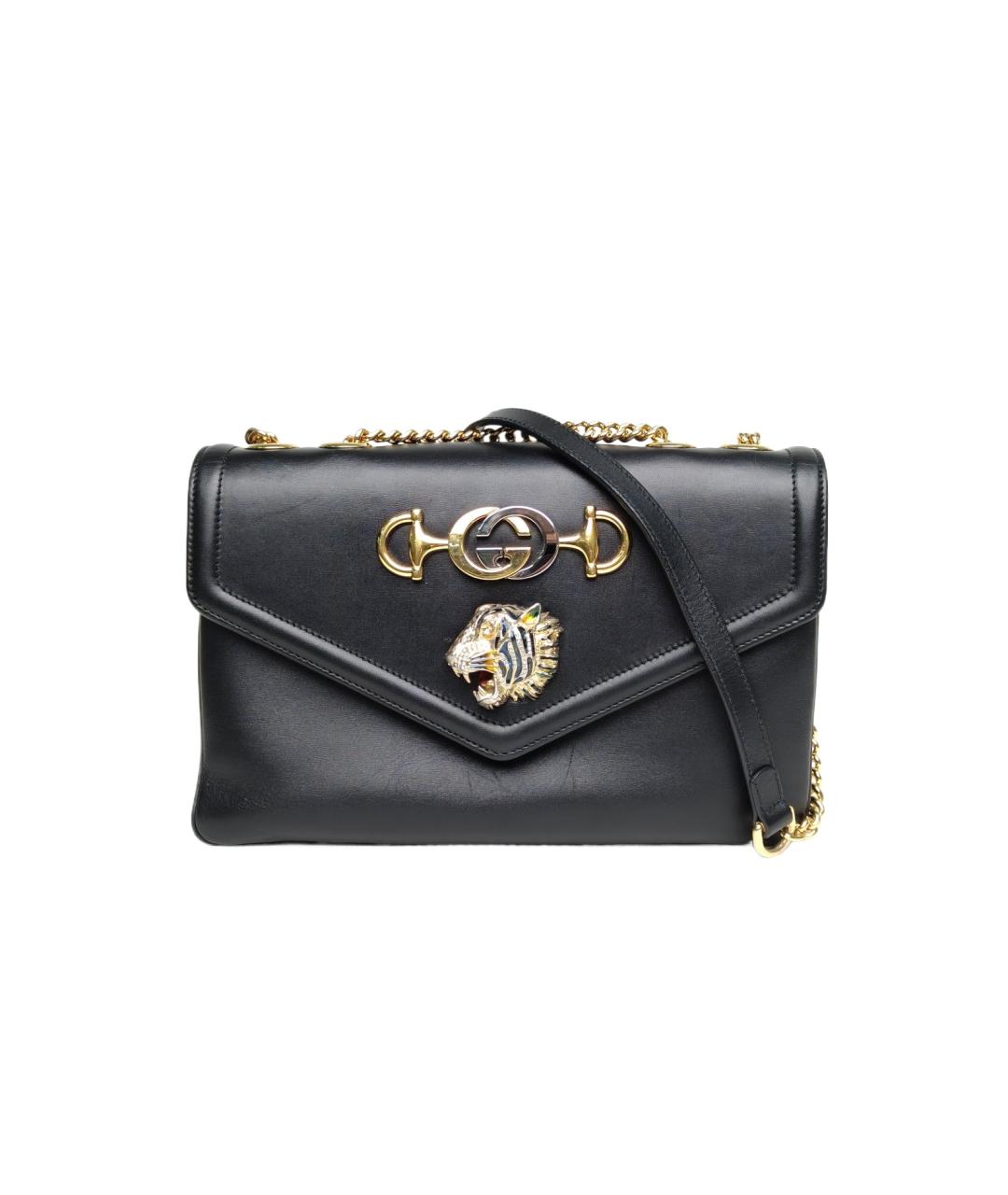 GUCCI Черная кожаная сумка через плечо, фото 10