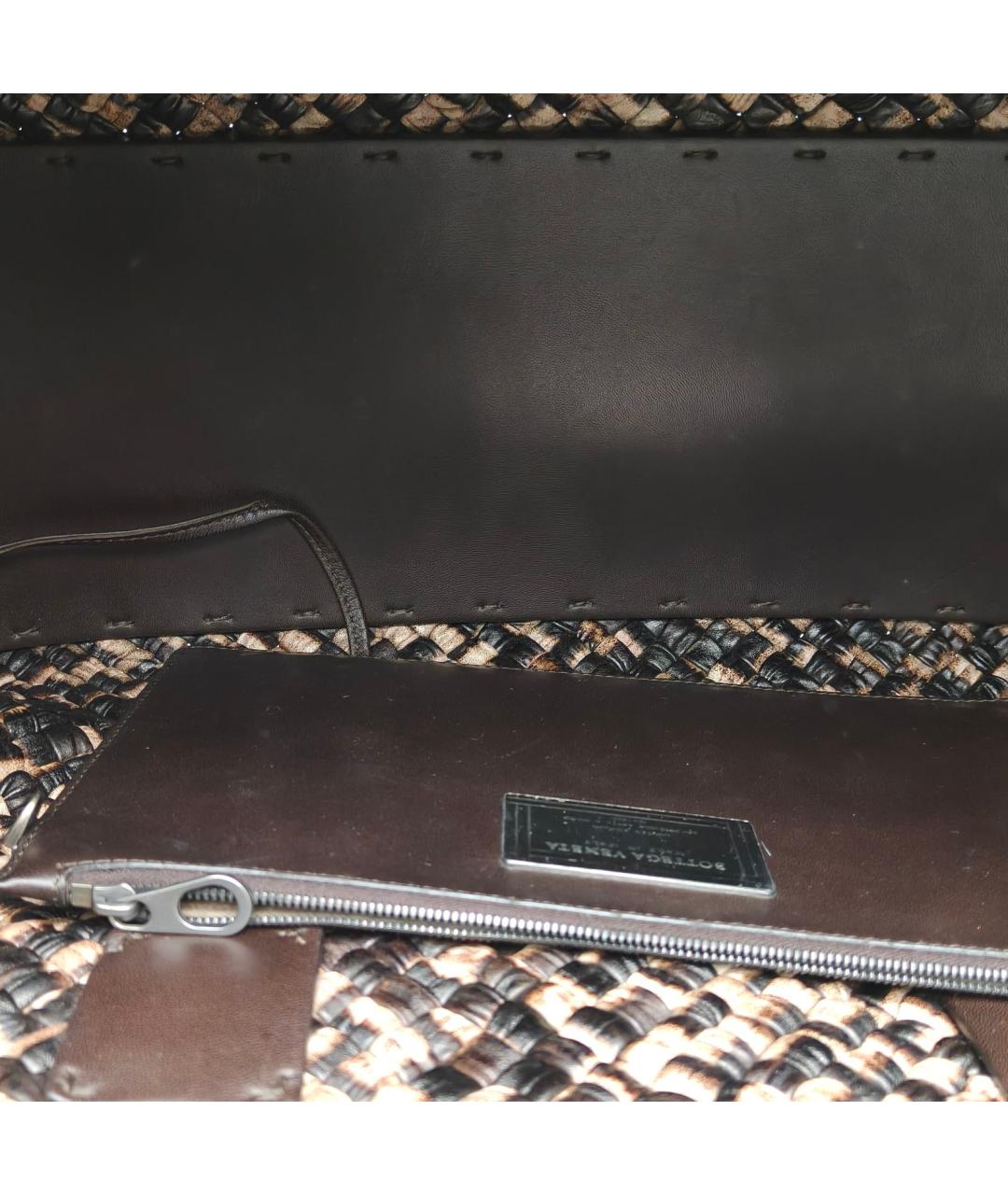 BOTTEGA VENETA Коричневая сумка через плечо, фото 8